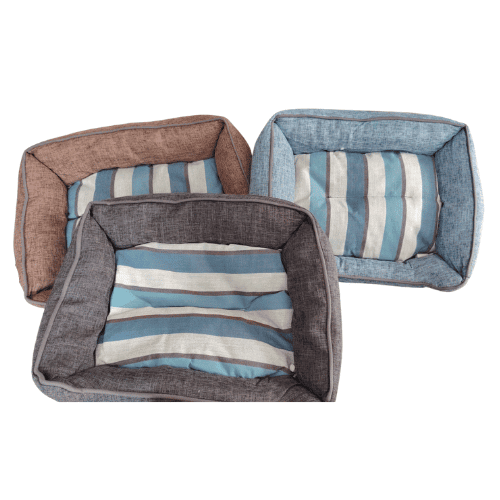 cama rectangular para perro 50x40 cama cuna para mascotas cama para perro pequeño suave cama para gato con bordes acolchados moises para perro tela lino cama para cachorro colchon rayas cucha rectangular perro chico cama sofa para mascotas lavable colchoneta rectangular perro pequeño cama perro tela transpirable
